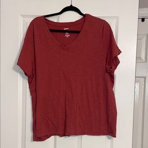 Sonoma Rust V-Neck Short Sleeve Tee